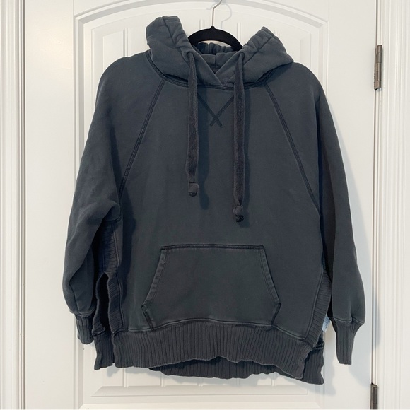 American Eagle Outfitters Tops - American Eagle Washed Black Coloured Hoodie Size Medium